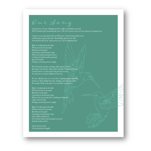 Your Own Words Personalised Poster